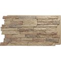 Ekena Millwork 49"W x 25 1/2"H x 1 1/4"D Acadia Ledge Stacked Stone, StoneWall Faux Stone Siding Panel, Colfax PNU24X48ALCO